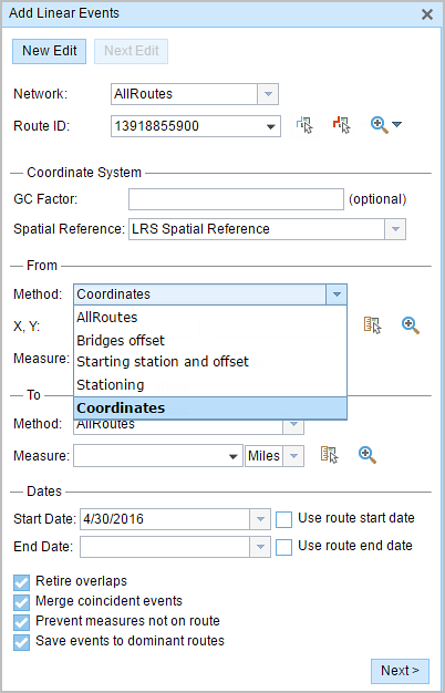 Method options